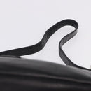FENDI Mamma Baguette Shoulder Bag Leather Black Silver Auth 199954A-8