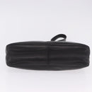 FENDI Mamma Baguette Shoulder Bag Leather Black Silver Auth 199954A-5