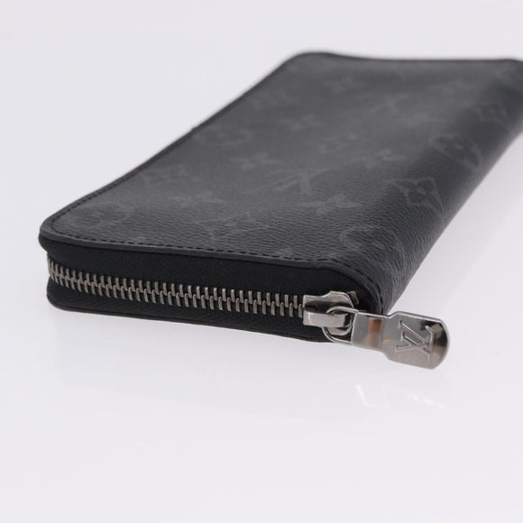 LOUIS VUITTON Monogram Eclipse Zippy Wallet Vertical Wallet M62295 Auth 199958M