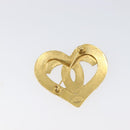 CHANEL Brooch metal Gold Tone CC Auth 199959V-3