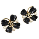 CHANEL Earring metal Gold Tone CC Auth 199960V-1