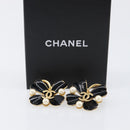 CHANEL Earring metal Gold Tone CC Auth 199960V-10