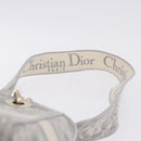 Christian Dior Lady Delight Hand Bag Canvas 2way Gray Gold Auth 199963SAM-14