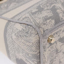 Christian Dior Lady Delight Hand Bag Canvas 2way Gray Gold Auth 199963SAM-17