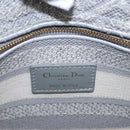 Christian Dior Lady Delight Hand Bag Canvas 2way Gray Gold Auth 199963SAM-20