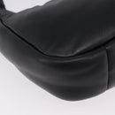 PRADA Hand Bag Soft Padded Nappa leather 2way Black Silver Auth 199964SAM-12
