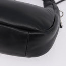 PRADA Hand Bag Soft Padded Nappa leather 2way Black Silver Auth 199964SAM-13