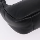 PRADA Hand Bag Soft Padded Nappa leather 2way Black Silver Auth 199964SAM-14