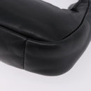 PRADA Hand Bag Soft Padded Nappa leather 2way Black Silver Auth 199964SAM-15