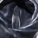 PRADA Hand Bag Soft Padded Nappa leather 2way Black Silver Auth 199964SAM-19
