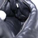 PRADA Hand Bag Soft Padded Nappa leather 2way Black Silver Auth 199964SAM-21