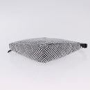 PRADA Rhinestone Hand Bag Canvas Black Silver Auth 199965M-5