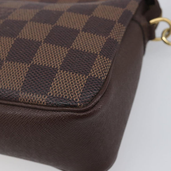 LOUIS VUITTON Damier Ebene Trousse Makeup Pouch N51982 LV Auth 199967A