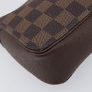 LOUIS VUITTON Damier Ebene Trousse Makeup Pouch N51982 LV Auth 199967A-15
