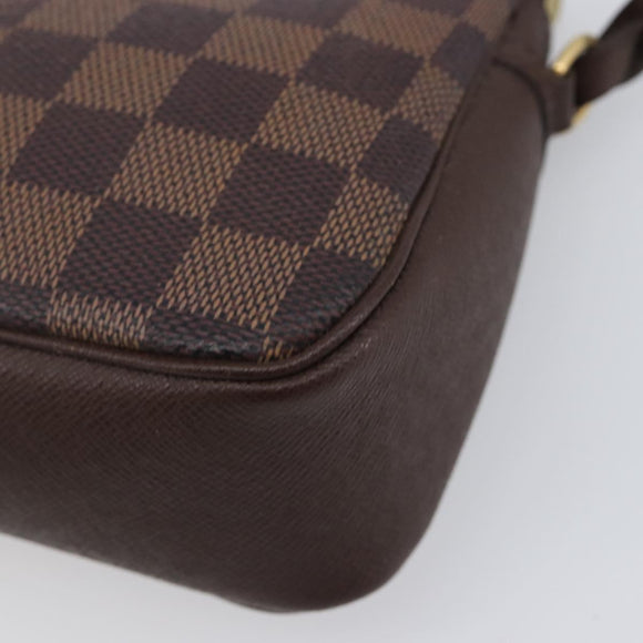 LOUIS VUITTON Damier Ebene Trousse Makeup Pouch N51982 LV Auth 199967A