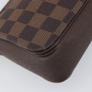 LOUIS VUITTON Damier Ebene Trousse Makeup Pouch N51982 LV Auth 199967A-17