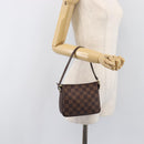 LOUIS VUITTON Damier Ebene Trousse Makeup Pouch N51982 LV Auth 199967A-21