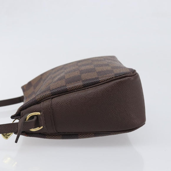 LOUIS VUITTON Damier Ebene Trousse Makeup Pouch N51982 LV Auth 199967A