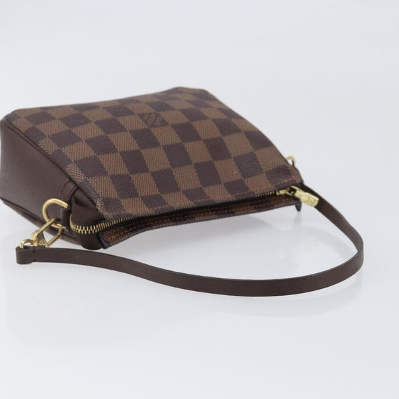 LOUIS VUITTON Damier Ebene Trousse Makeup Pouch N51982 LV Auth 199967A