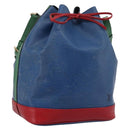 LOUIS VUITTON Epi Tricolor Noe Shoulder Bag Blue Red Green M44082 LV Auth 199974-1