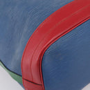 LOUIS VUITTON Epi Tricolor Noe Shoulder Bag Blue Red Green M44082 LV Auth 199974-16