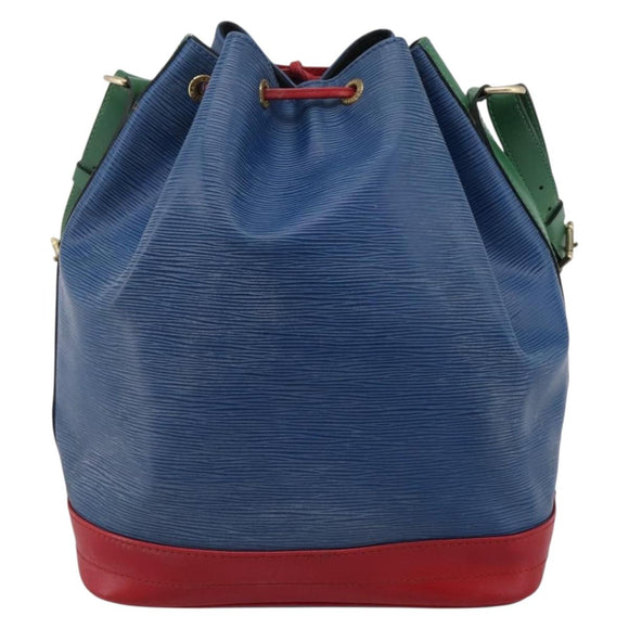 LOUIS VUITTON Epi Tricolor Noe Shoulder Bag Blue Red Green M44082 LV Auth 199974