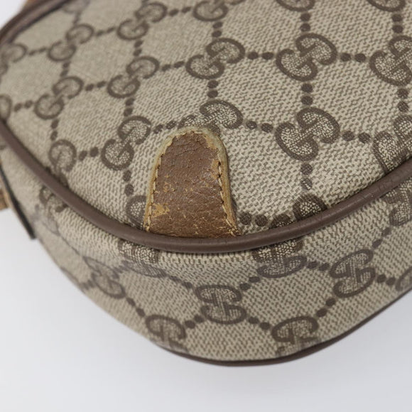 GUCCI GG Supreme Web Sherry Line Bag PVC Beige Gold 89 02 066 Auth 199976