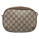 GUCCI GG Supreme Web Sherry Line Bag PVC Beige Gold 89 02 066 Auth 199976-2