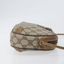 GUCCI GG Supreme Web Sherry Line Bag PVC Beige Gold 89 02 066 Auth 199976-3