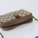 GUCCI GG Supreme Web Sherry Line Bag PVC Beige Gold 89 02 066 Auth 199976-6