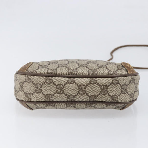 GUCCI GG Supreme Web Sherry Line Bag PVC Beige Gold 89 02 066 Auth 199976