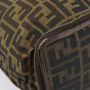 FENDI Zucca Canvas Tote Bag Nylon Brown Black Auth 199977-14