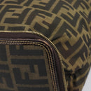 FENDI Zucca Canvas Tote Bag Nylon Brown Black Auth 199977-15