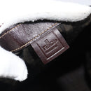 FENDI Zucca Canvas Tote Bag Nylon Brown Black Auth 199977-11