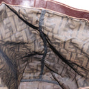 FENDI Zucca Canvas Tote Bag Nylon Brown Black Auth 199977-17