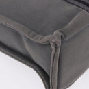 HERMES Fourre Tout PM Hand Bag cotton Gray Silver Auth 199978-10