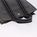 HERMES Fourre Tout PM Hand Bag cotton Gray Silver Auth 199978-6