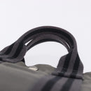 HERMES Fourre Tout PM Hand Bag cotton Gray Silver Auth 199978-8
