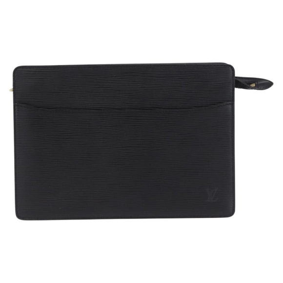 LOUIS VUITTON Epi Pochette Homme Clutch Bag Black M52522 LV Auth 199979