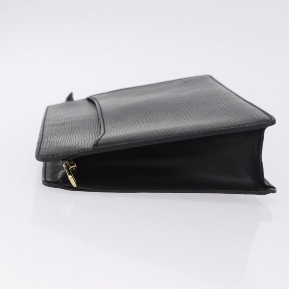 LOUIS VUITTON Epi Pochette Homme Clutch Bag Black M52522 LV Auth 199979
