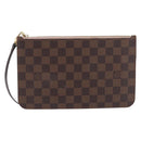 LOUIS VUITTON Damier Ebene Neverfull MM Pouch LV Auth 199983-13