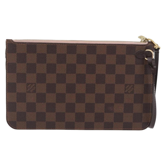 LOUIS VUITTON Damier Ebene Neverfull MM Pouch LV Auth 199983
