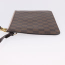 LOUIS VUITTON Damier Ebene Neverfull MM Pouch LV Auth 199983-4