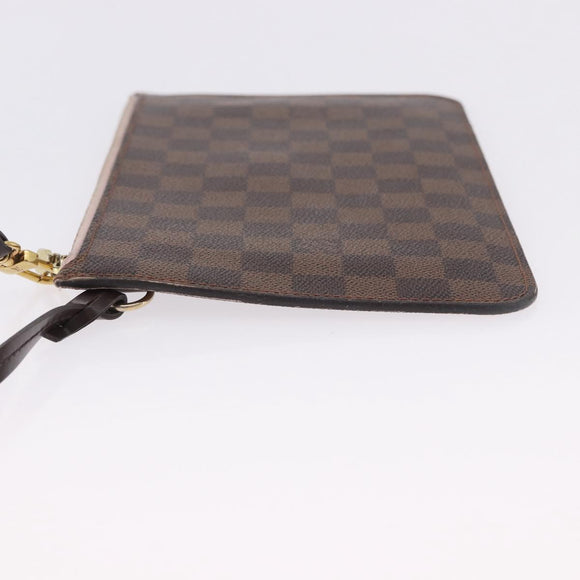 LOUIS VUITTON Damier Ebene Neverfull MM Pouch LV Auth 199983