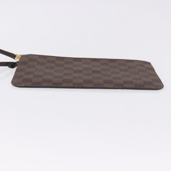 LOUIS VUITTON Damier Ebene Neverfull MM Pouch LV Auth 199983