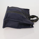 HERMES Fourre Tout MM Hand Bag cotton 4Set Navy Black Auth 199989-10