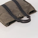 HERMES Fourre Tout MM Hand Bag cotton 4Set Navy Black Auth 199989-17