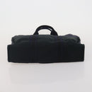 HERMES Fourre Tout MM Hand Bag cotton 4Set Navy Black Auth 199989-24
