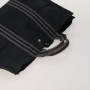 HERMES Fourre Tout MM Hand Bag cotton 4Set Navy Black Auth 199989-5