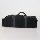 HERMES Fourre Tout MM Hand Bag cotton 4Set Navy Black Auth 199989-6